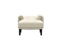 Ivory Sofa Chair With Recline Fuction Ivory Velvet Metal Primary Living Space Medium Soft Loose Back Pillow Top Arms Foam Fabric Metal 1 Seat