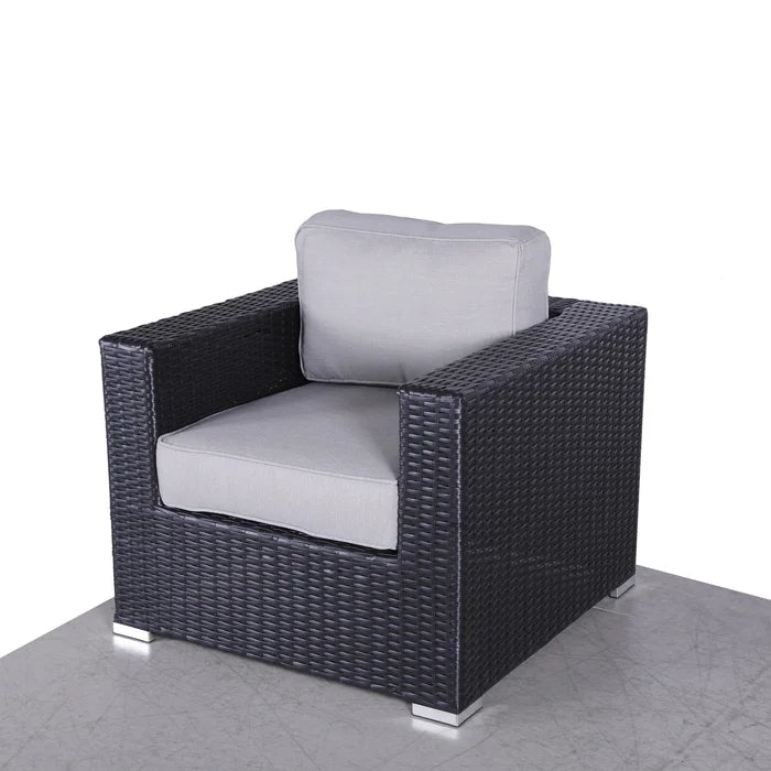 Fully Assembled Patio Chair With Cushions Yes Sectional Grey Mix Rust Resistant Frame Stain Resistant Cushions Garden & Outdoor Modern Sofa Seating Groups Wicker