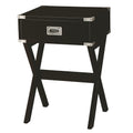 Black 1 Drawer End Table Black Primary Living Space Contemporary Drawers Rectangular Wood