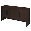 4 Door Large Storage Retro Sideboard With Adjustable Shelves And Long Handles For Kitchen, Dining Room And Living Room Espresso Espresso Mdf