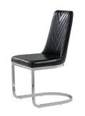 Stelle Black Dining Chair Kit Of 2 Black Fabric