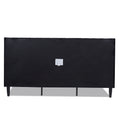 Aspen Vertical Tufted Headboard Platform Bed Set, King, Anthracite Black Velvet Box Spring Not Required King Anthracite Wood Foam Velvet Velvet