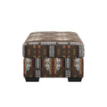 Fangio Brown Storage Ottoman Brown Foam Solid Wood