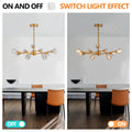 Modern Crystal Chandeliers, 9 Lights Golden Chandelier For Living Room Bedroom, Dining Room Chandelier Over Table, Kitchen Light Fixtures Bulbs Not Included Golden Crystal Iron