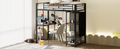 Twin Size Metal Loft Bed With Built In Wardrobe, Desk And Shelves, Black Expected Arrival Time: 9.3 Box Spring Not Required Twin Black Mdf Metal