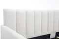 Flora Upholstered Daybed With 2 Drawers, Twin, Ivory Boucle, Ribbed Tufted Backrest, Daybed In Lavish Modern Design Box Spring Not Required Twin Ivory Metal Bedroom Classic,Contemporary,Minimalist,Traditional,Transitional Upholstered Upholstered