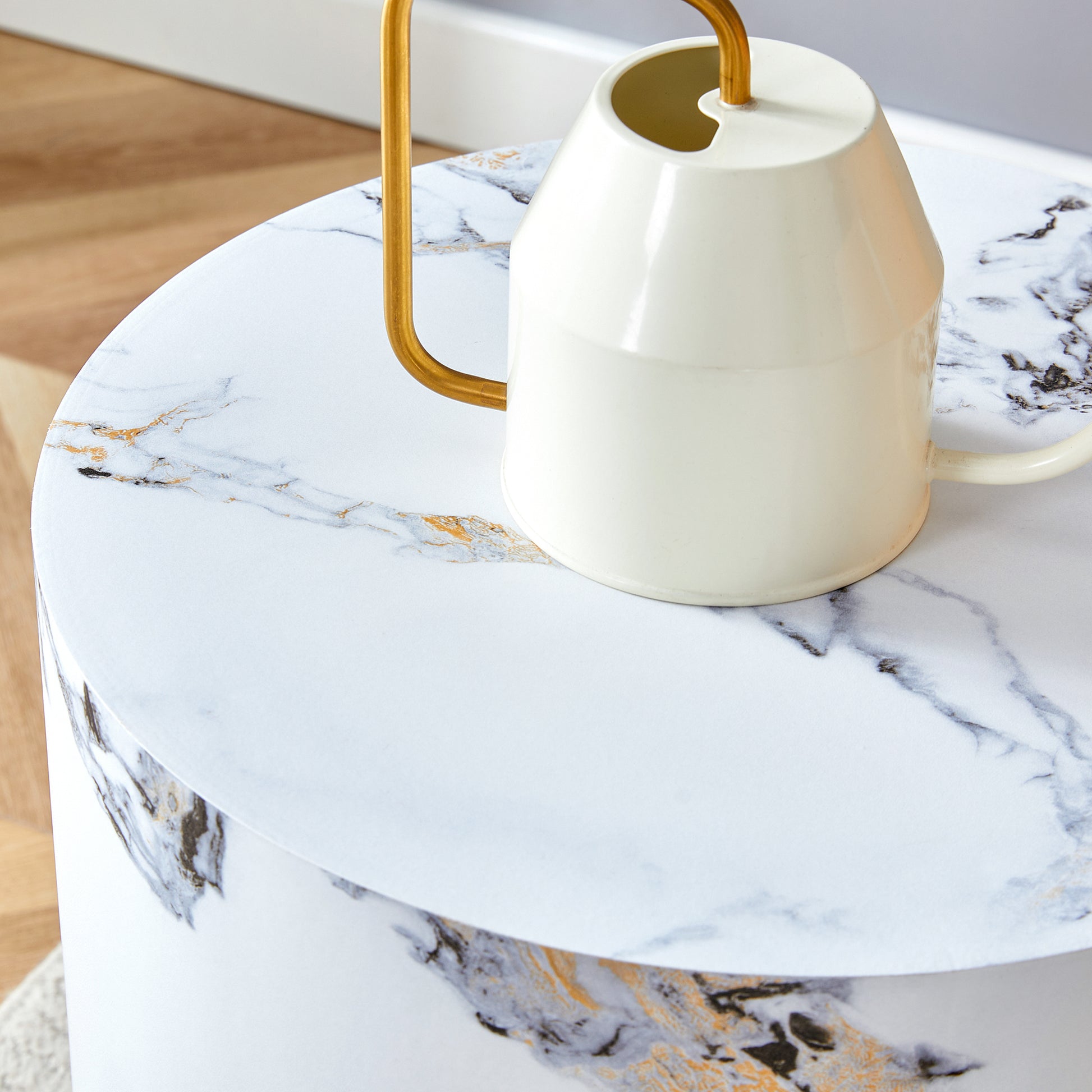 The Cylindrical Table With Its Patterned Design Can Be Easily Integrated Into A Variety Of Interior Styles, From Coffee Tables To Small Dining Tables, Workbenches Or Makeshift Writing Desks. White Mdf