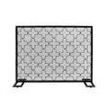 Fire Screen Black Silver Iron
