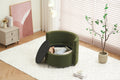 029 Teddy Fabric Swivel And Storage Chair With Back Cushion For Living Room,Green Green Primary Living Space Modern Foam Teddy