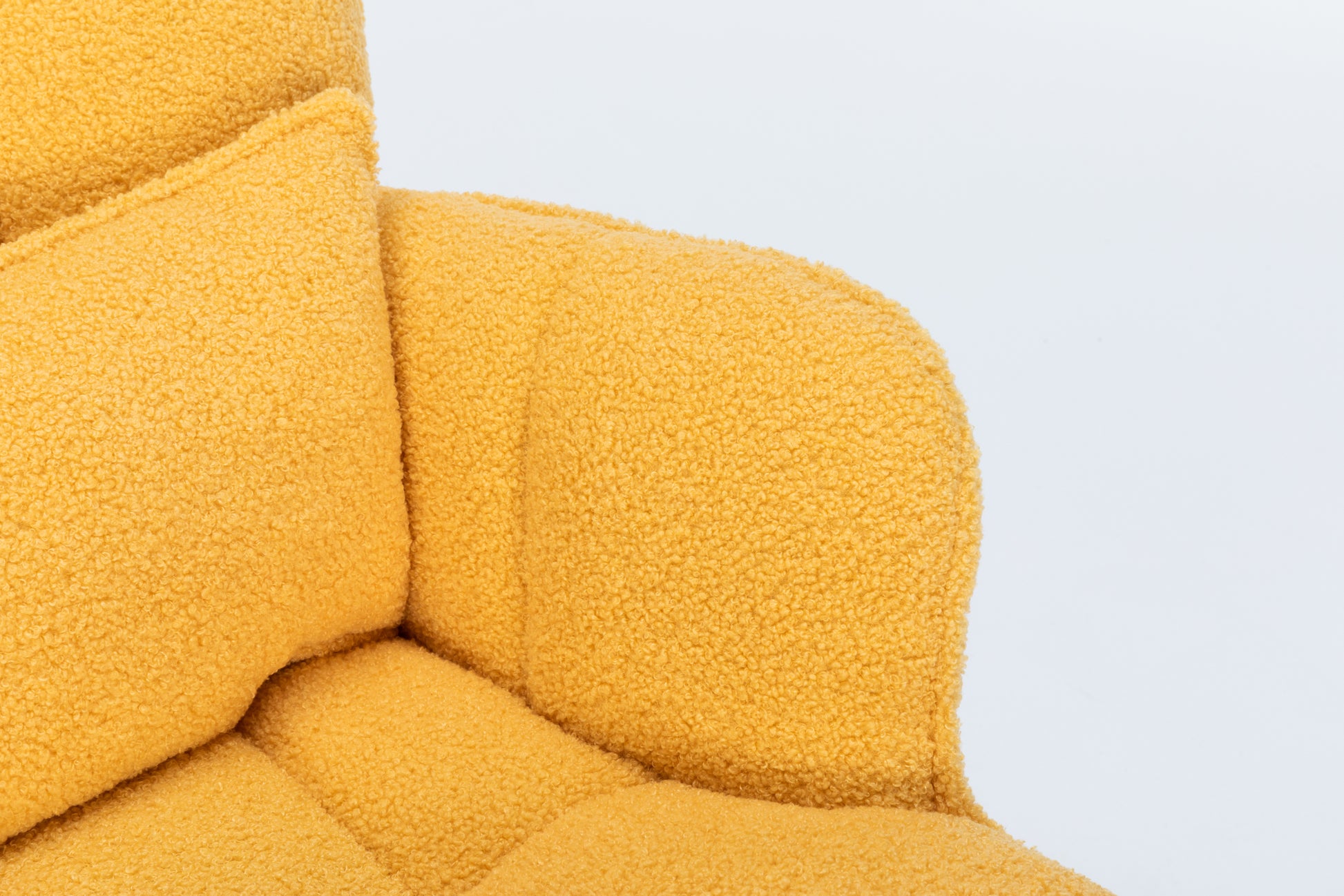 Rocking Chair Nursery, Teddy Upholstered Glider Rocker With High Backrest, Reading Chair Modern Rocking Accent Chairs Glider Recliner For Living Room, Nursery, Bedroom Yellow Velvet