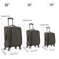 3 Piece Lightweight And Stylish Travel Suitcase 20 Inches, 26 Inches, 30 Inches. Durable And Easy To Carry Design, Ergonomic Interior For Both Men And Women. Sage Green Fabric