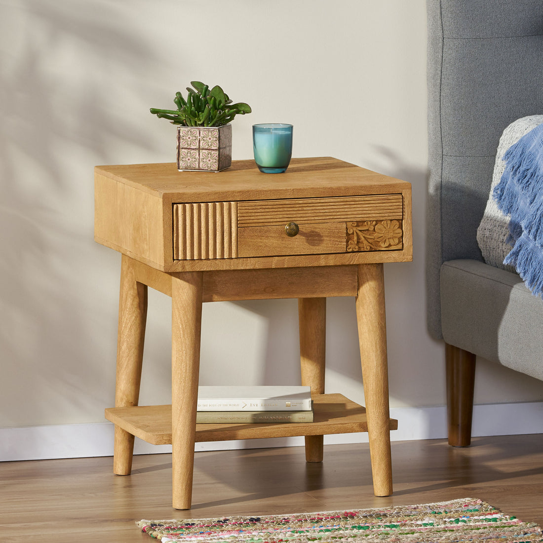 Nightstand Natural Wood