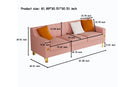 Living Room Sofa 2 Piecesseat And Sofa Set With Pink Velvet Pink Velvet 3 Seat