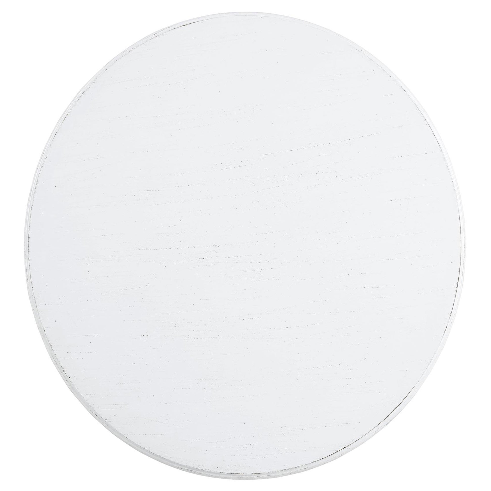 White Side Table With Turned Pedestal White White Primary Living Space Traditional Round Wood Pedestal