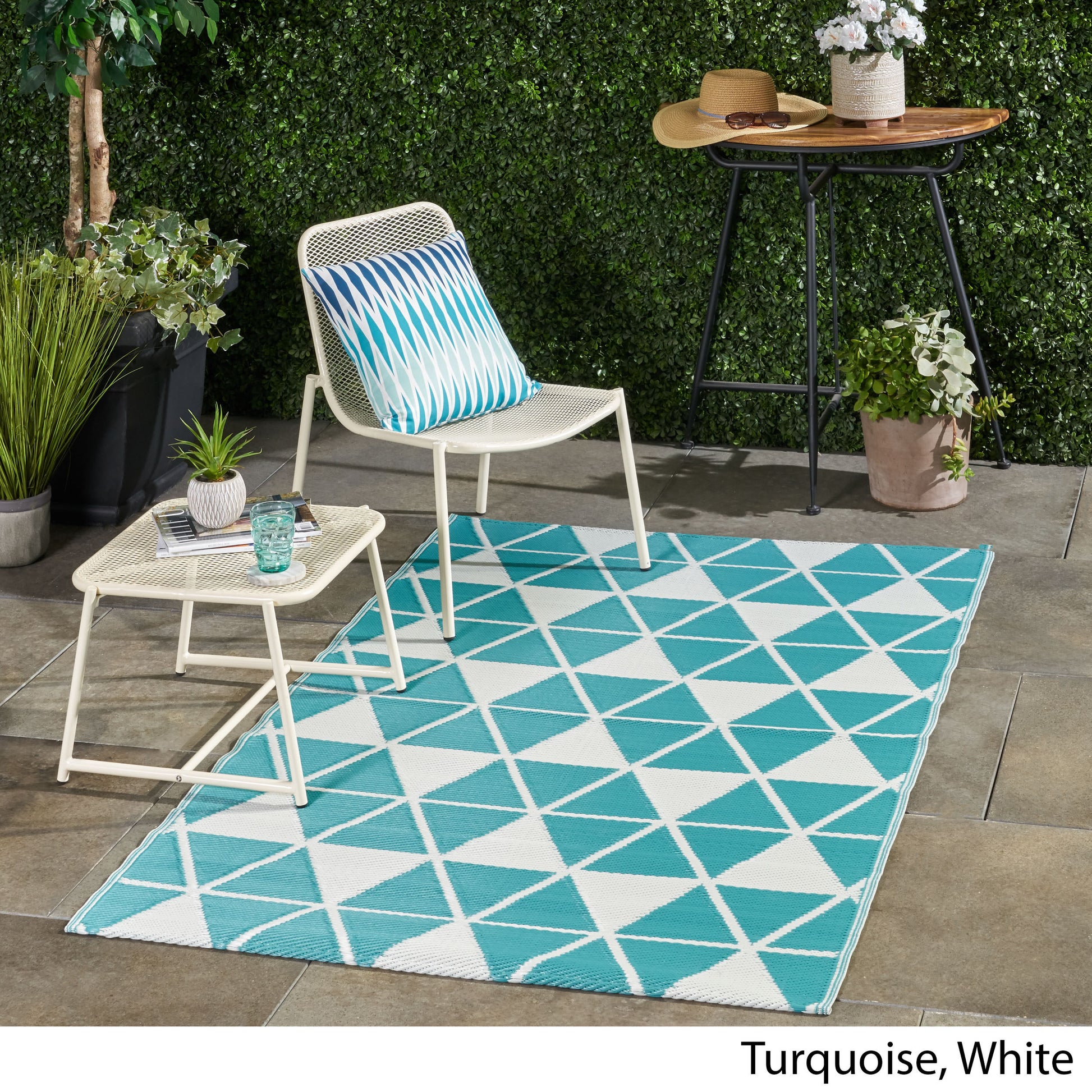 Herringbone 4" X 6" Pp Rug White Polypropylene