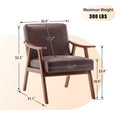 Mid Century Modern Chair, Living Room Chair With Solid Wood Frame, Accent Chair Extra Thick Backrest, Wingback Chair For Bedroom, Reading Room, Living Room, Lounge Chair Indoor Dark Brown Primary Living Space Mid Century Modern Foam Tech Cloth