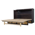 Queen Murphy Bed With Large Drawers,Espresso Queen Espresso Plywood