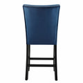 Camila Velvet Counter Chair Set Of 2 Blue Blue Wood