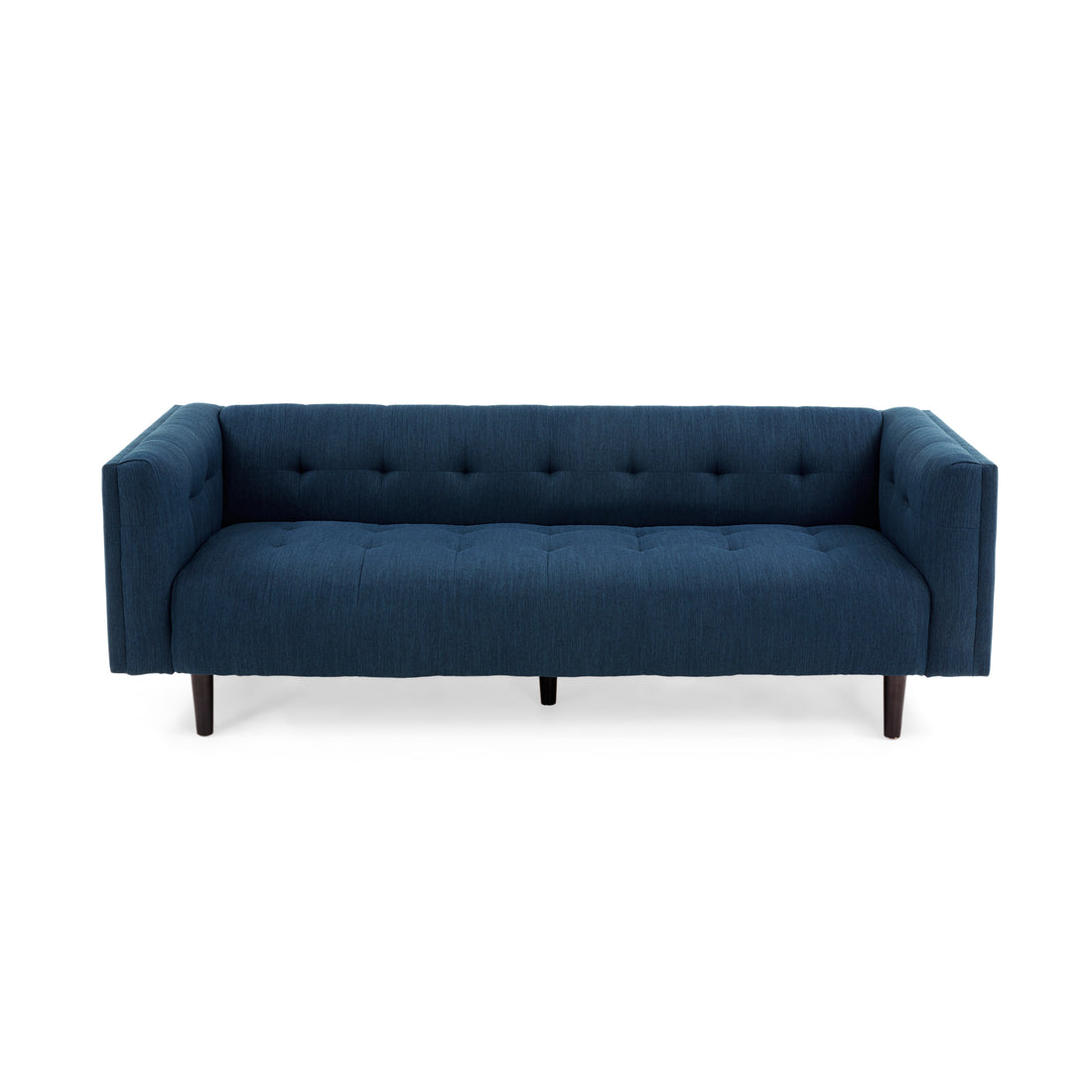 3 Seater Sofa Navy Blue Wood