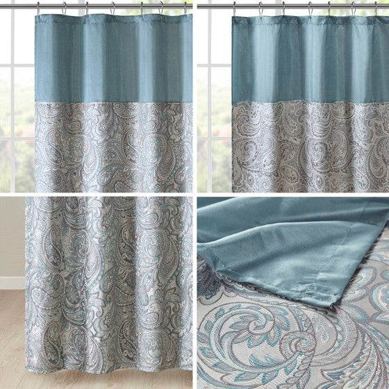 Jacquard Shower Curtain Multicolor Polyester