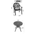 Cushions In Random Colors 5 Piece Set Of Cast Aluminum Patio Furniture With Cushions Yes Dining Set Black Seats 4 Rust Resistant Frame Water Resistant Cushion Garden & Outdoor Complete Patio Sets
