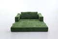 Modern Minimalist Sofa, Fold Out Sofa Bed, Convertible Chair Floor Couch & Sleeping Mattress For Living Room, Bedroom, Apartment, Removable Backrest, Green Green Chenille Soft Vintage Chenille 2 Seat