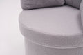 029 Teddy Fabric Swivel And Storage Chair With Back Cushion For Living Room,Light Gray Light Gray Primary Living Space Modern Foam Teddy