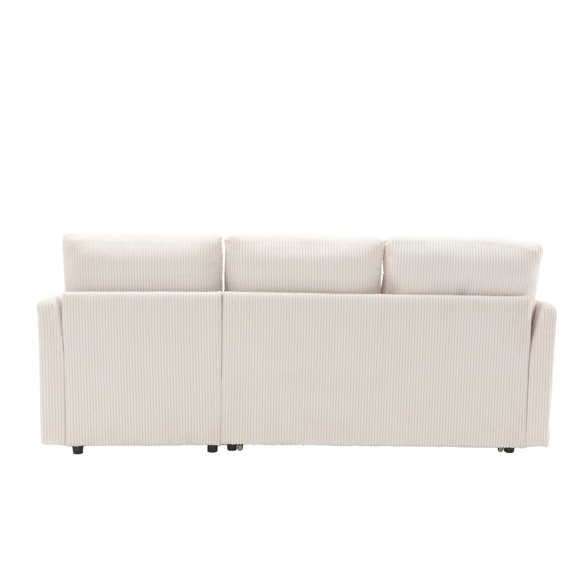 United We Win Furniture, Modular L Shaped Sofa, Modular Long Sofa With Reversible Chaise Lounge, Sofa Bed, Sleeper Sofa, Modular Sofa Combination With Storage Seats. Beige Velvet 3 Seat