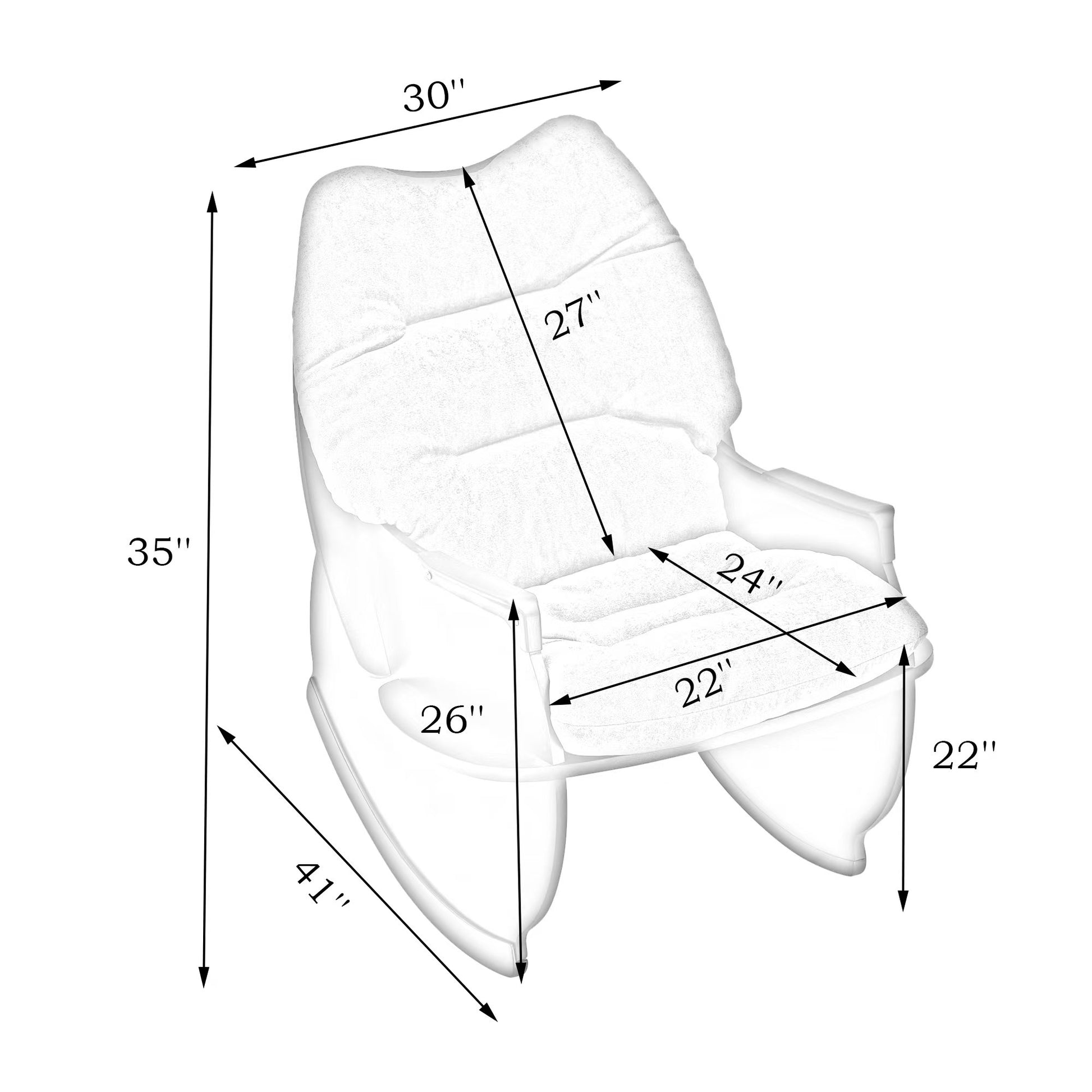 2409 Greenrocking Chair Balcony Leisure Comfortable Seat For Elderly Children Adult Lunch Chair Green Polyester Blend
