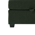 Contemporary Modern Chic Upholstered Fabric Sofa With Storage Seats And Storage Ottomans, 2 Seater Sofa Fabric Couch With Adjustable Arms And Backs For Living Room Green Green Polyester 2 Seat