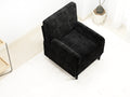 Black Multi Functional Adjustable Sofa, Convertible Lounge Chair And Guest Bed Black Velvet Metal Primary Living Space Medium Soft Loose Back Pillow Top Arms Foam Fabric Metal 1 Seat