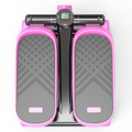 Home Office Exercise 330Lbs Capacity Mini Stepper With Resistance Bands And Lcd Monitor Pink Black Steel