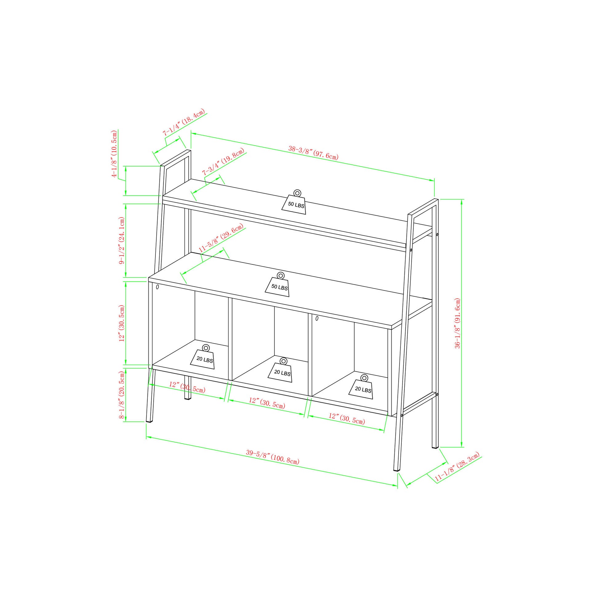 Modern Industrial Metal And Wood 3 Cubby Storage Console English Oak White Mdf Mdf