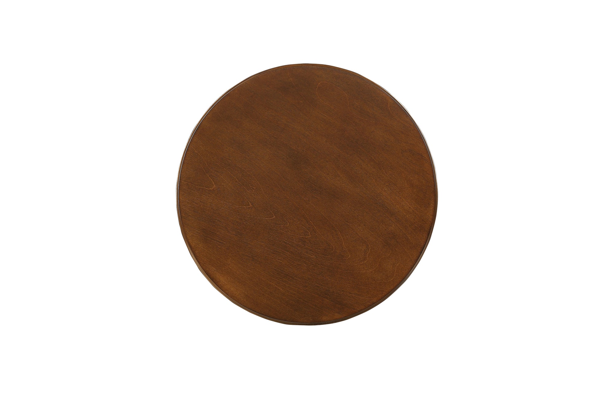 Walnut Round Wooden Side Table Walnut Primary Living Space Round Wood Pedestal