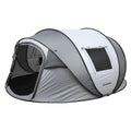 4 6 Persons White Gray Pop Up Boat Tent White Gray Polyethylene