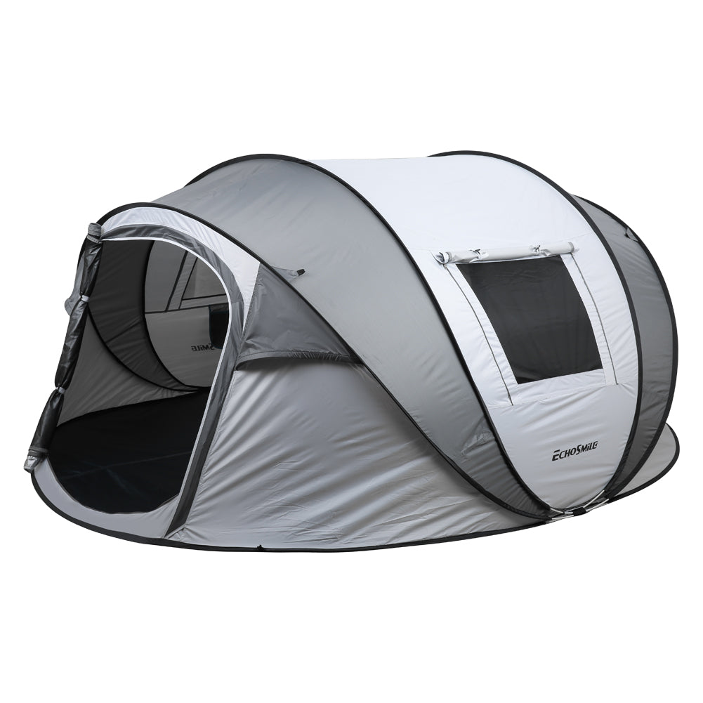 4 6 Persons White Gray Pop Up Boat Tent White Gray Polyethylene