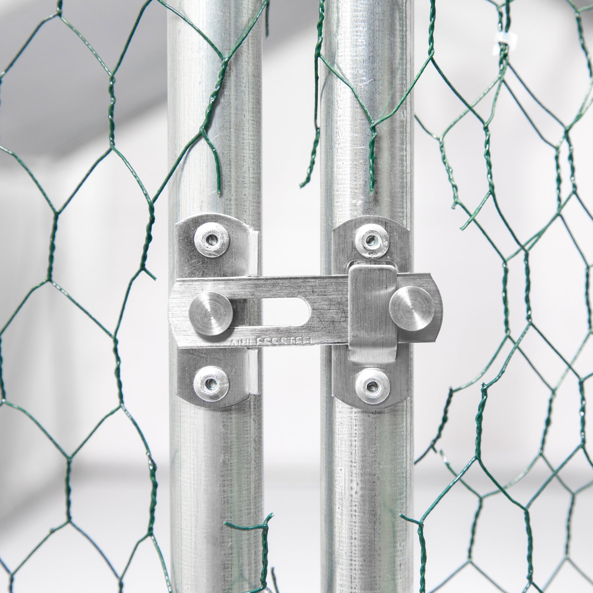 Xpt034 Outdoor Chicken Coop Metal Big Space 13*10*6Ft Silver Grey Metal