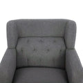 Upholstered Accent Chair Tufted Armchair For Living Room And Bedroom, Dark Grey Dark Grey Birch Foam Teddy