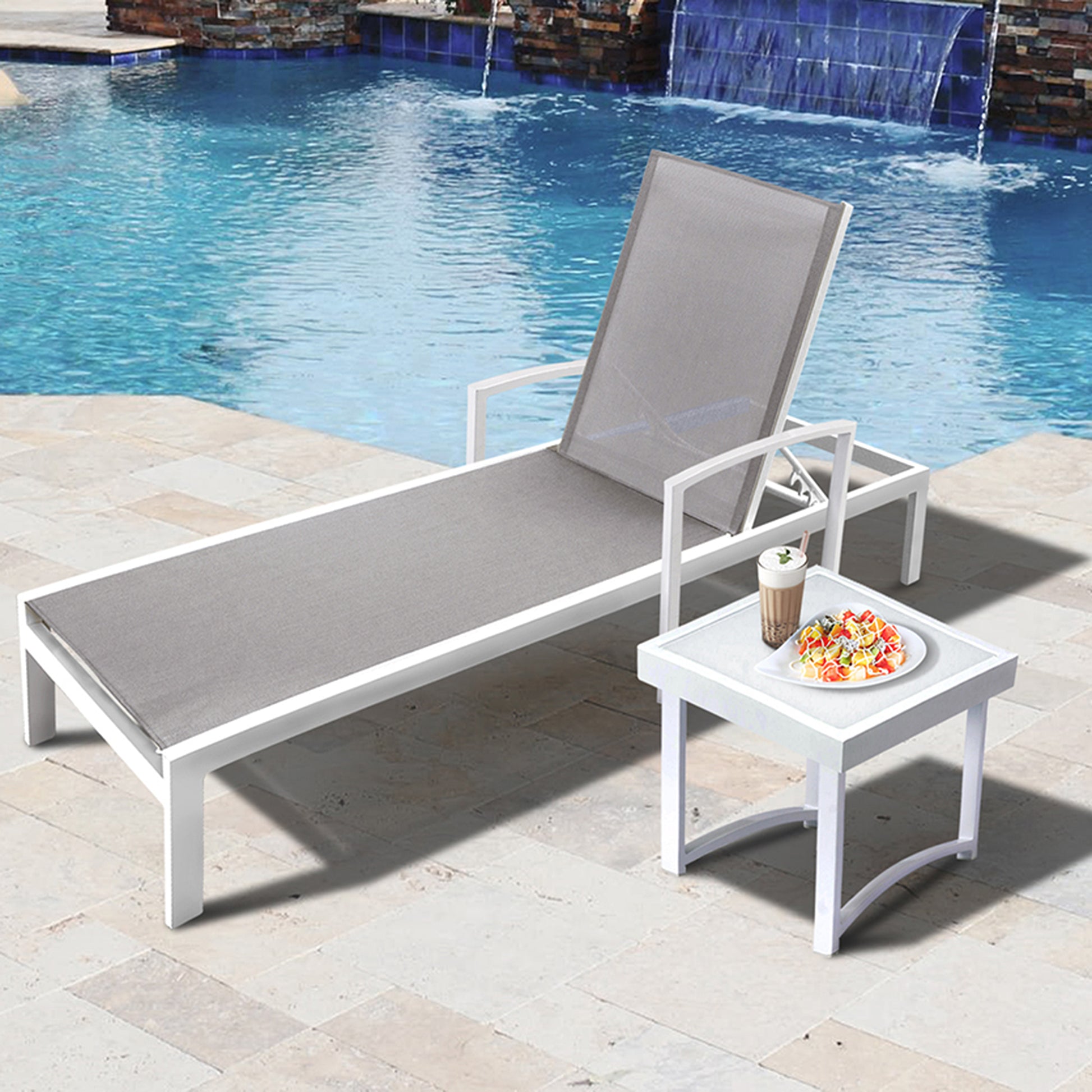 Patio Chaise Never Rust Aluminum Chaise Lounge Outdoor Chaise