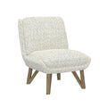 Emerse White Armless Accent Chair White Foam Solid Wood