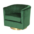 Swivel Arm Chair Emerald Velvet