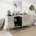 59.84''Large Size 4 Door Cabinet, Same As Living Room, Kitchen, Bedroom, Hallway Champagne Champagne Solid Wood Mdf