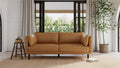 Modern Leather Sofa Camel Leather 2 Seat