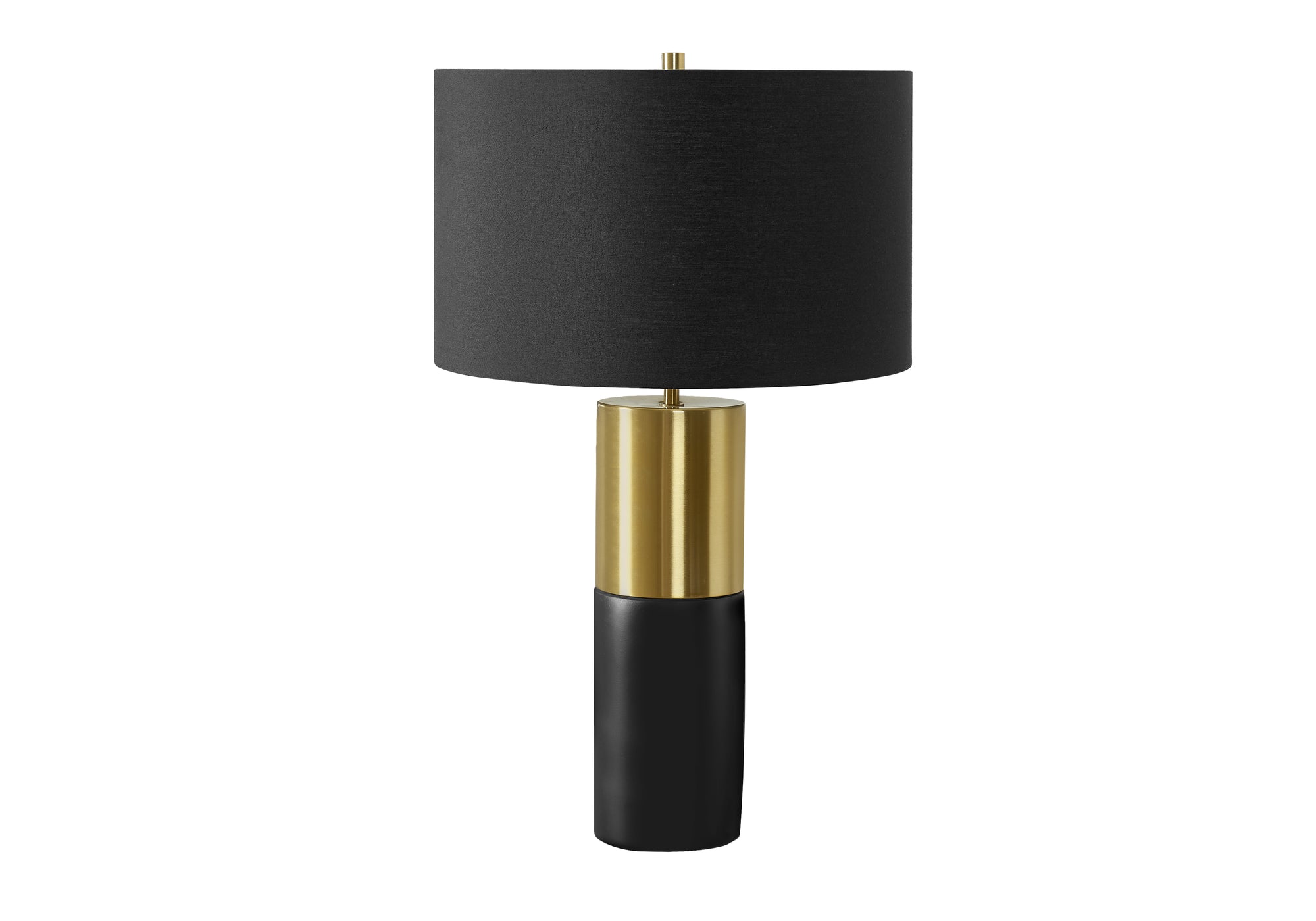 Lighting, 25"H, Table Lamp, Black Concrete, Black Shade, Contemporary Black Concrete