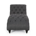 Chaise Lounge Charcoal Fabric 1 Seat