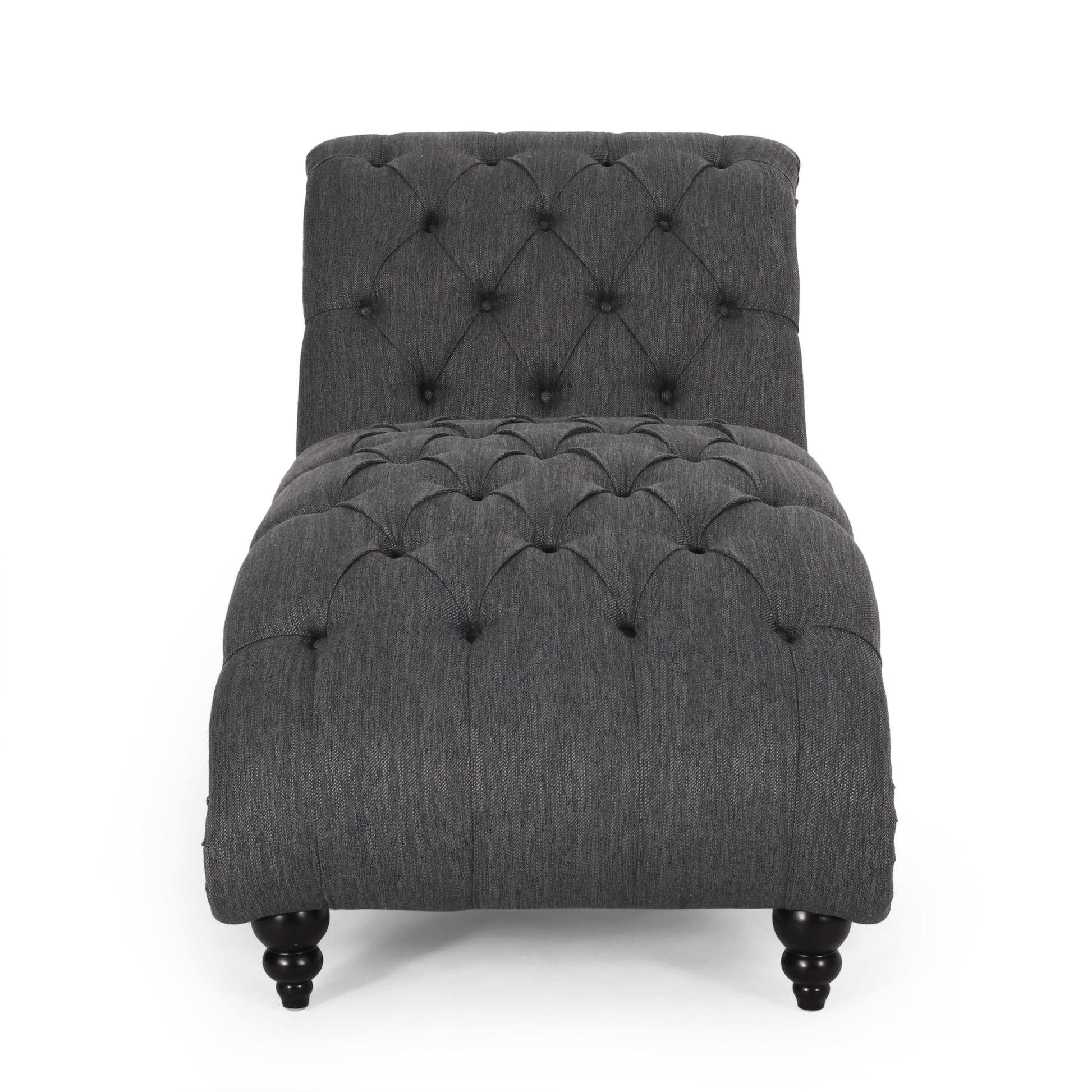 Chaise Lounge Charcoal Fabric 1 Seat