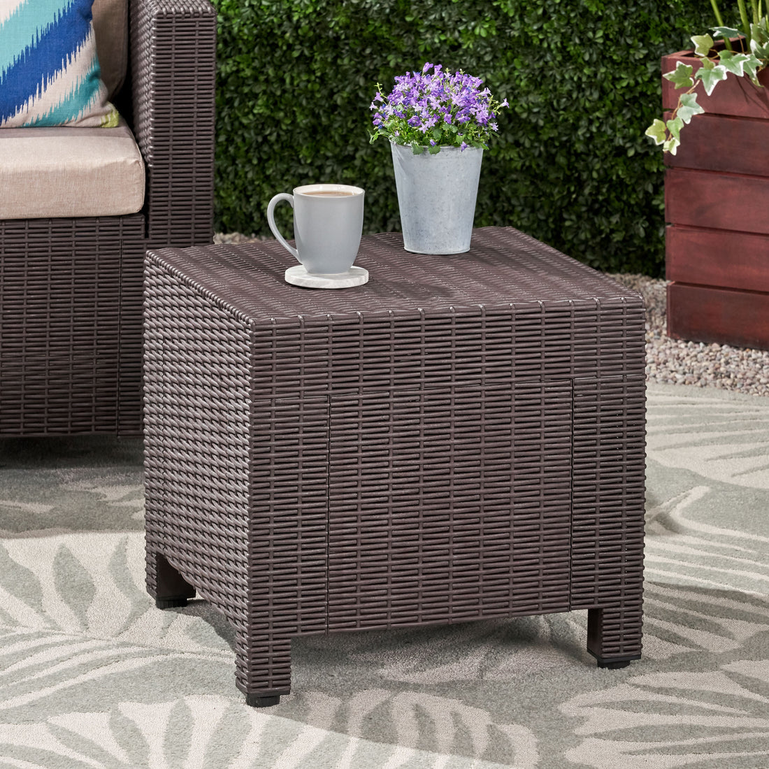 Mikael Accent Table - Dark Brown Polypropylene