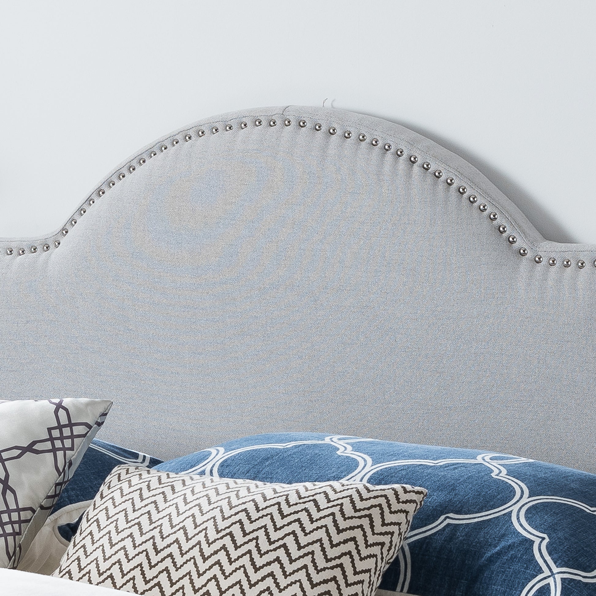 Queen&Full Sized Headboard Queen Light Grey Fabric