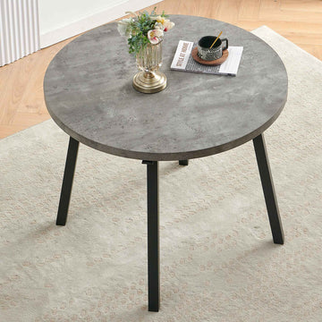 Table Top Only Grey Round Dining Table Stone Gray Mdf