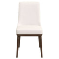 Kate Mid Century Modern Dining Chair Set Of 2 White Fabric